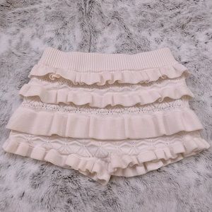 Edikted Lindsay Ruffle Knitted Shorts